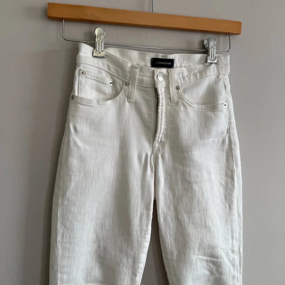 J. Crew White Skinny High-Rise 9”Toithpick Jeans Women size 25 P